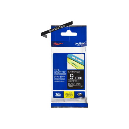 Brother TZe-325 lindi 9 cm valge must
