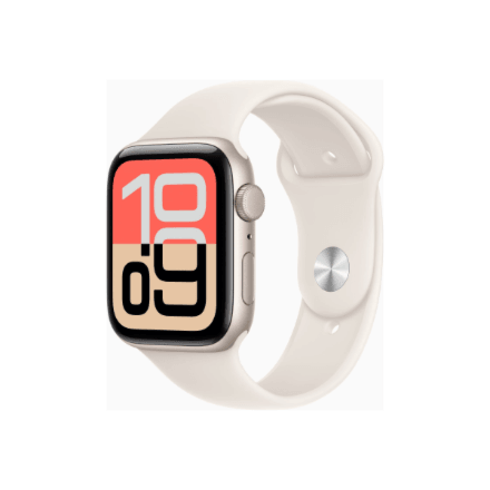 Apple Watch SE 3 GPS 44mm Starlight Aluminium Case with Starlight Sport Band - S/M | Apple