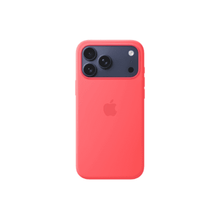 Apple iPhone 17 Pro Max Silicone Case with MagSafe, bright guava