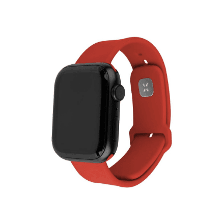 FIXED Sporty silicone strap set for Apple Watch 42/44/45mm, red