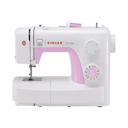 Singer Simple 3223 sewing machine, 23 stitch patterns, white and pink