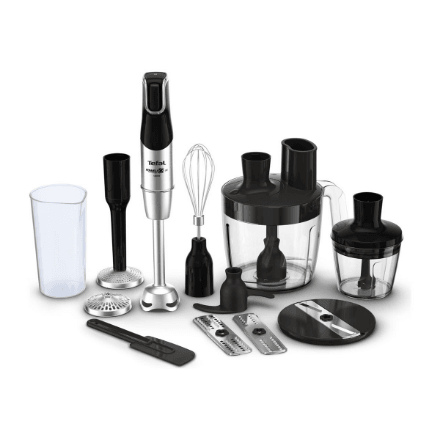 TEFAL | Blender | Infinity Force Pro 5in1 HB95LD38 | Hand Blender | 1200 W | Number of speeds Variable | Black/Stainless steel