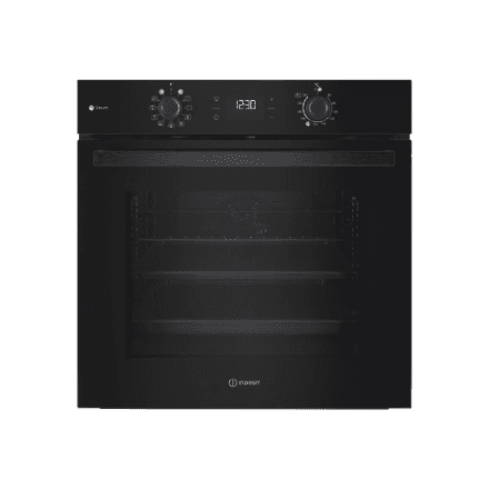 INDESIT IO K58HS B 71L Electric Built-in Oven Black