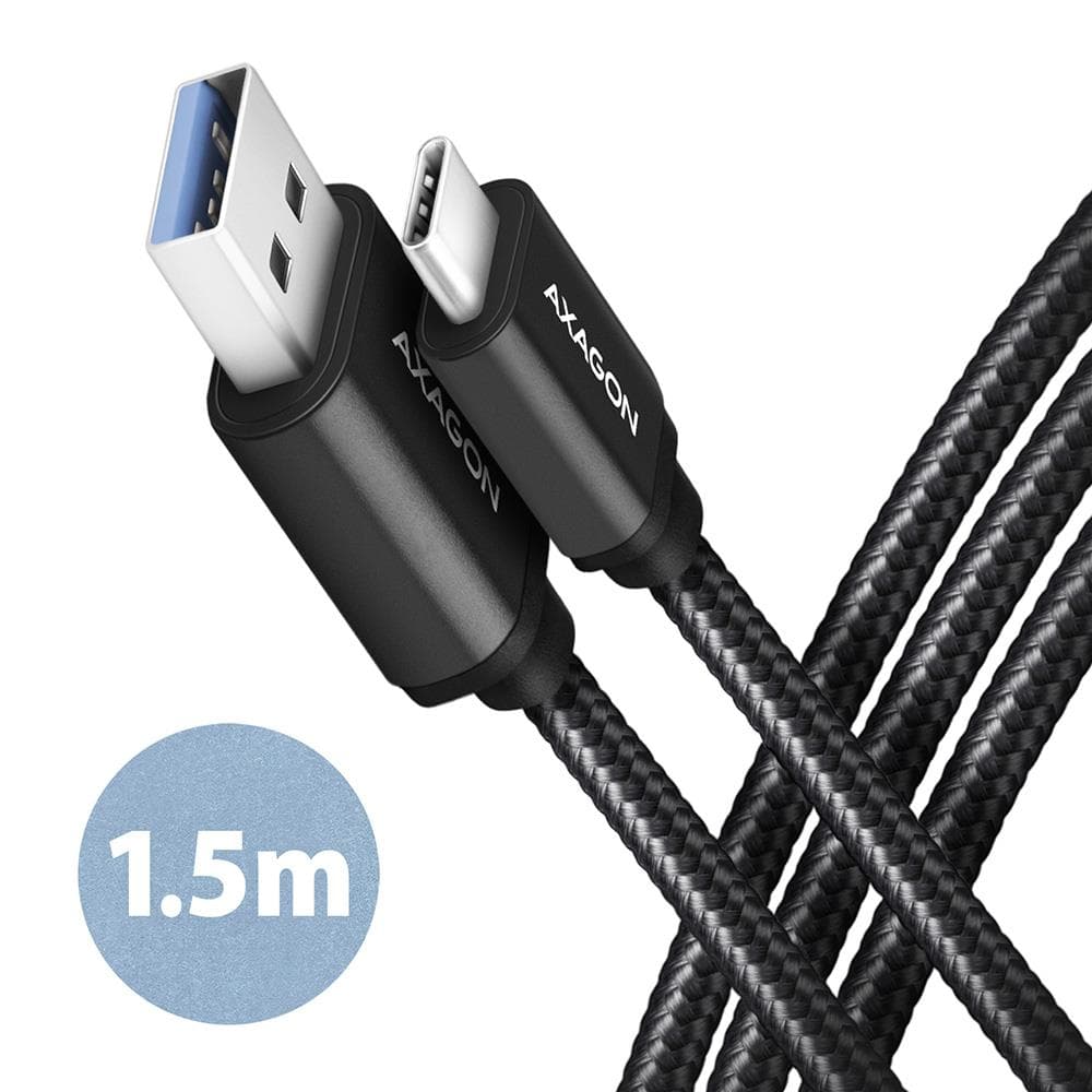 Кабель Axagon BUCM3-AM15AB USB-C – USB-A, 1,5 м, USB 3.2 Gen 1, 5 Гбит/с