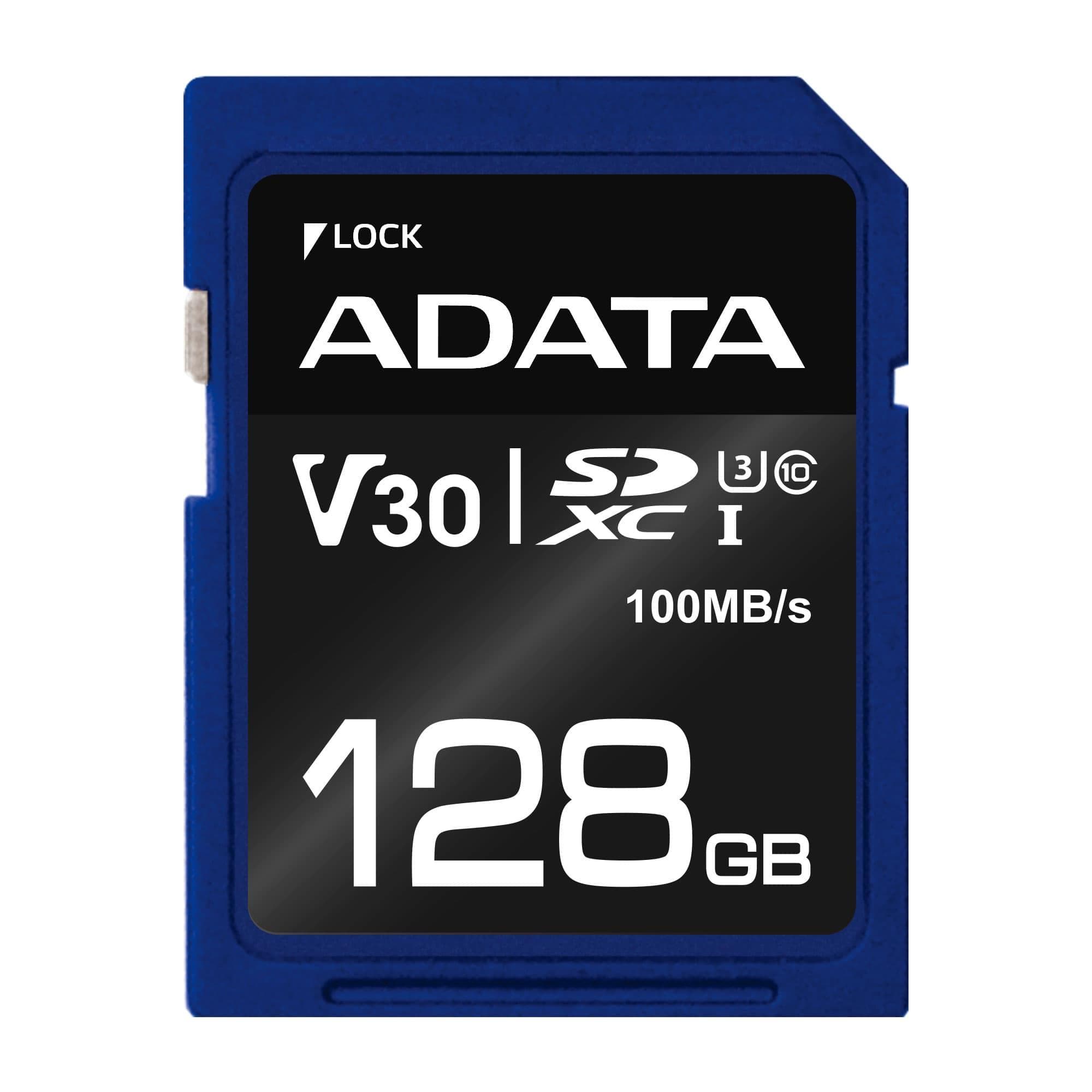 ADATA SDXC 128GB V30 mälukaart UHS-I