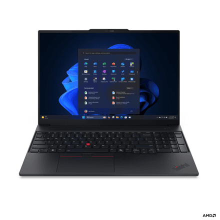 Lenovo ThinkPad E16 G4 AMD | Black | 16 " | IPS | 1920 x 1200 pixels | WUXGA | Anti-glare | AMD Ryzen AI 7 | 345 | 16 GB | SODIMM DDR5 | Solid-state drive capacity 512 GB | AMD Radeon 820M Graphics | Windows 11 Pro | 802.11be | Bluetooth version 5.4 | Keyboard language Nordic | Keyboard backlit | Warranty 36 month(s) | Battery warranty 12 month(s)