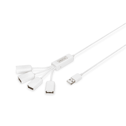 Digitus DA-70216 — USB 2.0 концентратор на 4 порта, кабель 1 м