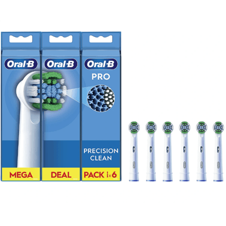Oral-B EB20RX-6 Precision Clean harjad, 6 tk