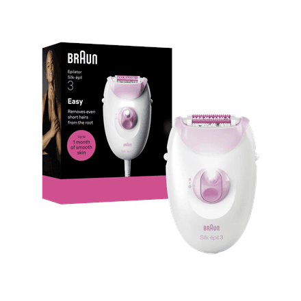 Braun Silk-epil 3 SE3-000 corded epilator, 20 tweezers, SmartLight