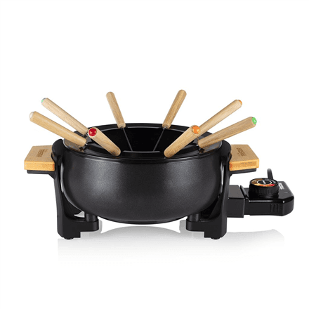 Tristar FO-1108 fondue set with bamboo base