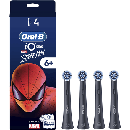 Oral-B iO kids Refills Spiderman replacement brush heads, 4 pack