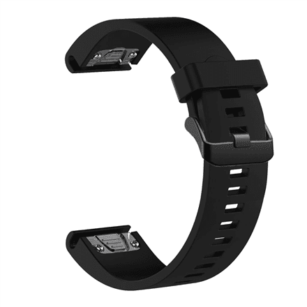 FIXED silikoonrihm Garmin QuickFit 20 mm, must