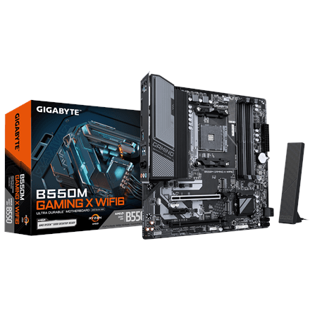 Gigabyte B550M GAMING X WIFI6 emaplaat, AM4 DDR4 micro ATX
