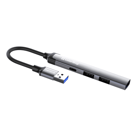 ColorWay CW-HUB05 — USB-A концентратор 4 в 1: 2x USB-A 2.0, USB-A 3.0, USB-C