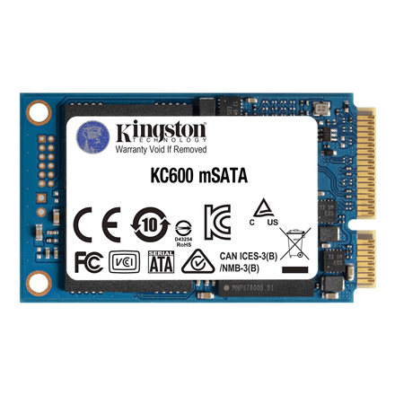 SSD Kingston KC600 1 ТБ mSATA, чтение 550 МБ/с