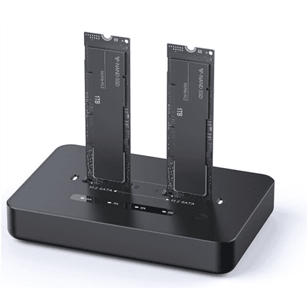 Док-станция Gembird DD2-U3M2 USB-C на два SSD M.2 NVMe или SATA