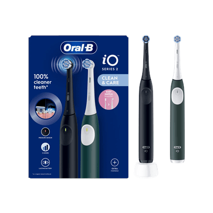 Oral-B iO2 electric toothbrush duo pack, 2 brushes