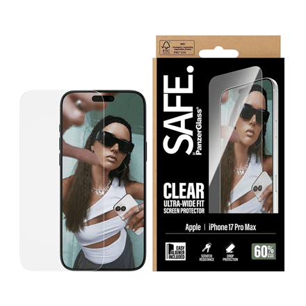 PanzerGlass SAFE Ultra-Wide Fit screen protector for iPhone 17 Pro Max