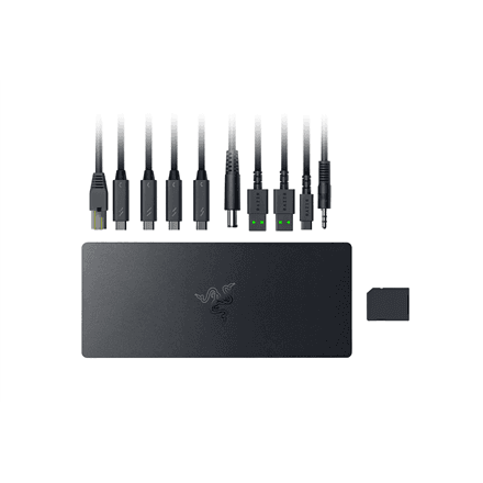 Razer Thunderbolt 5 dokk RGB-valgustusega, M.2 pesa ja SD-lugeja, must