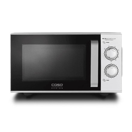 Caso | Ceramic Microwave Oven with Grill | MG 25 Ecostyle | Free standing | 900 W | 25 L | Grill | Silver