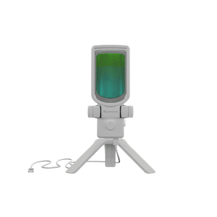 Genesis Radium 250 USB-C Microphone with Gain Knob, White