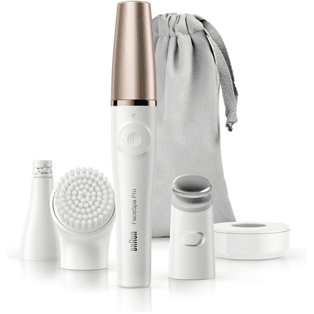 Braun FaceSpa Pro SE911 3-in-1 näoepilaator, juhtmeta, valge/pronks