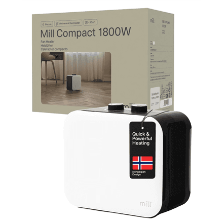 Керамический тепловентилятор Mill CUS1800MECW 1800 Вт, до 30 м²