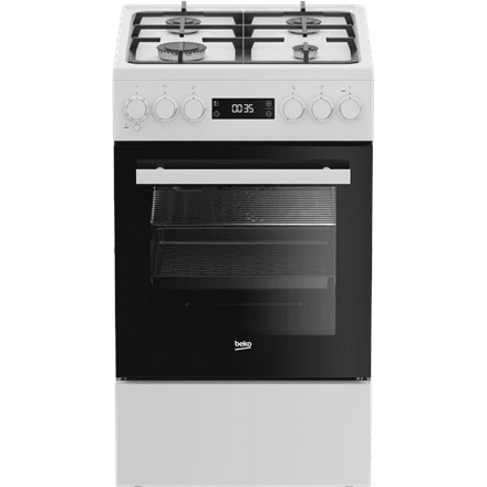 BEKO Cooker | FSM51339DWDS | Hob type Gas | Oven type Electric | White | Width 50 cm | Depth 60 cm | Grilling | LED | Energy efficiency class A | 60 L