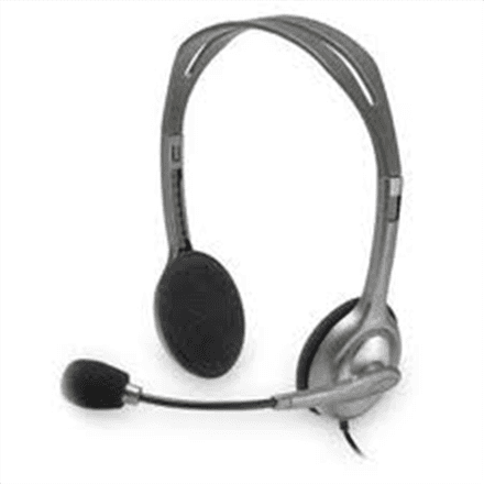 Logitech LGT-H110 stereo kõrvaklapid, must/hõbe