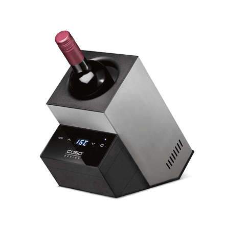 Caso WineCase Deluxe Inox Single-Bottle Wine Cooler, Battery Powered