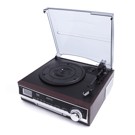 Camry CR 1113 turntable with built-in AM/FM radio, brown