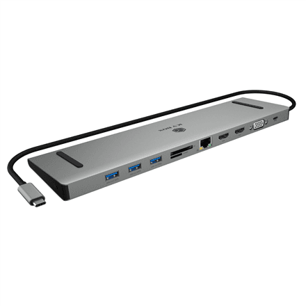 ICY BOX IB-DK2106a-CPD dokkimisjaam, 2 x HDMI, VGA, LAN