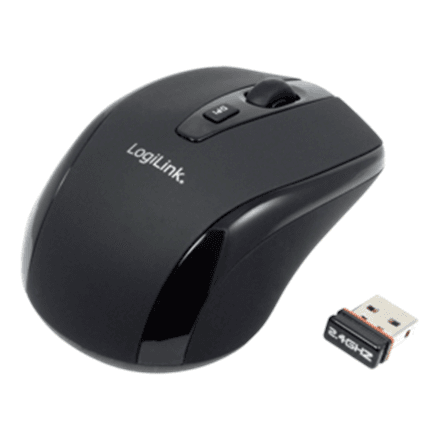 Logilink optisch Funk 2.4 GHz wireless mini hiir, must