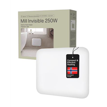 Mill | Heater | IB250 Steel | Panel Heater | 250 W | Number of power levels 1 | Suitable for rooms up to 2-5 m² | White