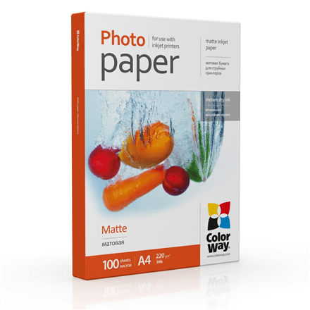 ColorWay PM220100A4 Matte Photo Paper 220g A4