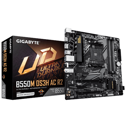 Gigabyte B550M DS3H AC R2 AM4 DDR4 emaplaadi