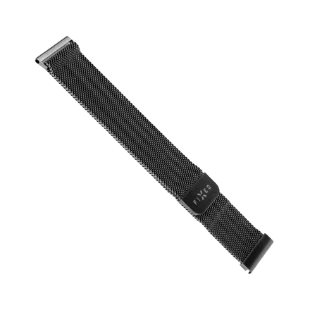 Fixed Mesh 18 mm metallrihm nutikellale, Quick Release, must