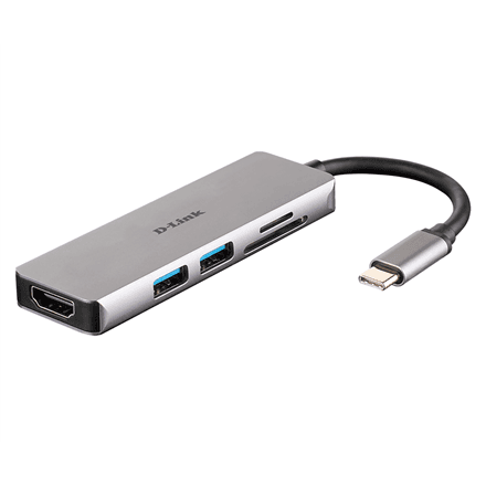 Хаб D-Link DUB-M530 USB-C 5-в-1, HDMI и картридер SD