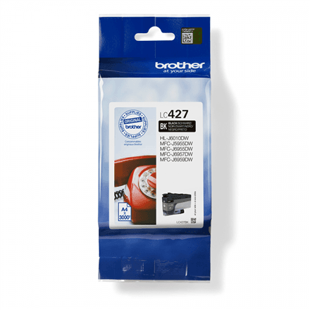 Картридж Brother LC427BK, чёрный, 3000 страниц