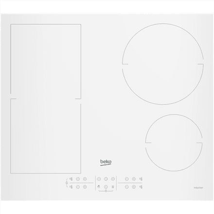 BEKO HII64200FMTW 58cm Induction Hob 4-Zone Touch Control White