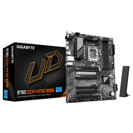 Gigabyte B760 DS3H WF6E GEN5 emaplaat, LGA1700, DDR5