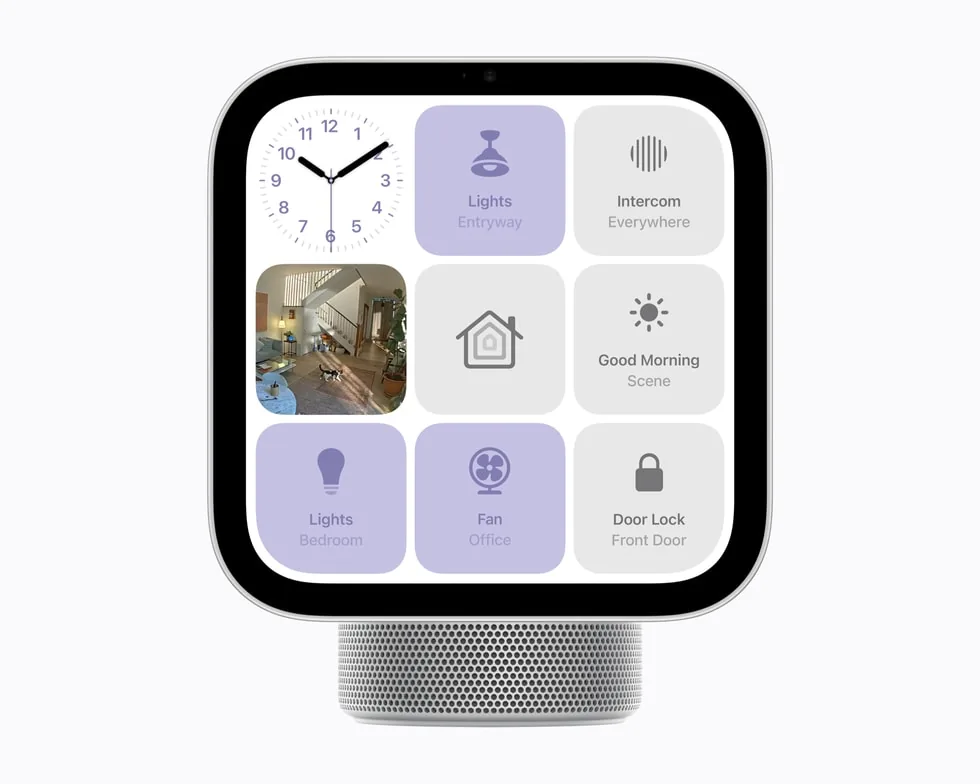 На экране Apple HomeView панель умного дома со светом и устройствами