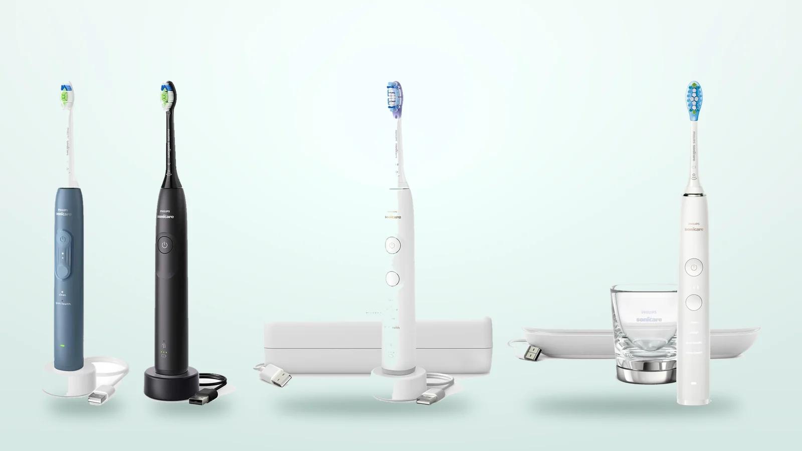 Neli Philips Sonicare'i elektrilist hambaharja: 4100, Series 5300, Series 7100 ja DiamondClean 9000