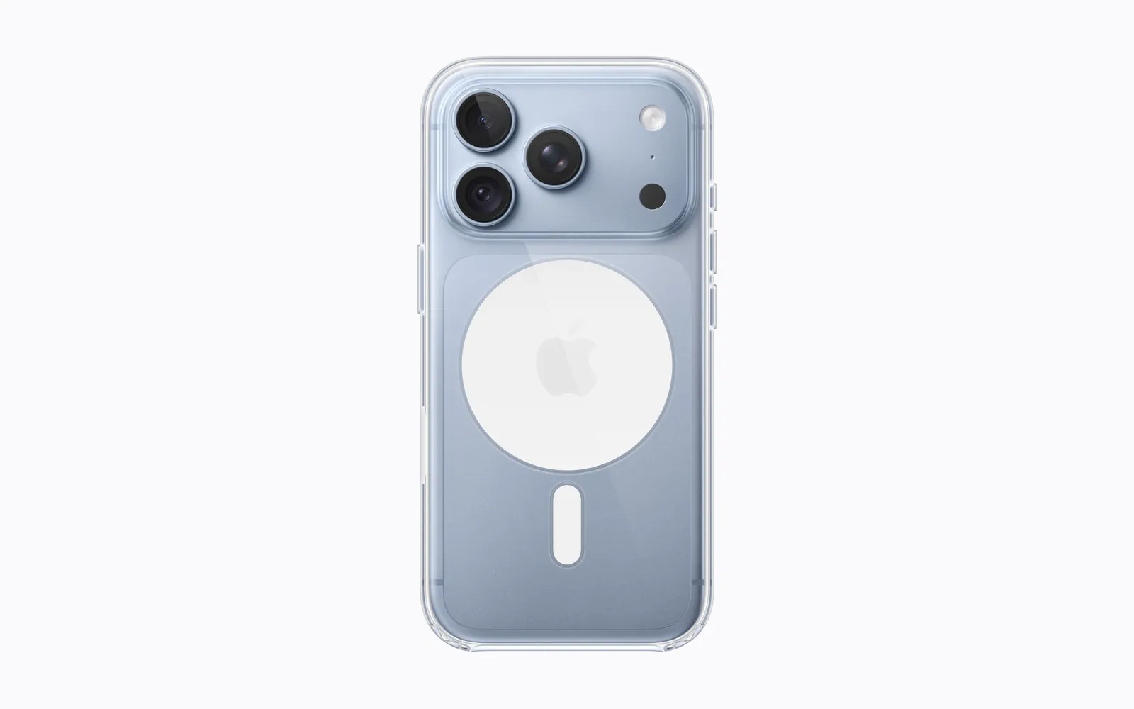 Helesinine iPhone 18 Pro Glacier läbipaistvas MagSafe'iga Clear Case ümbrises